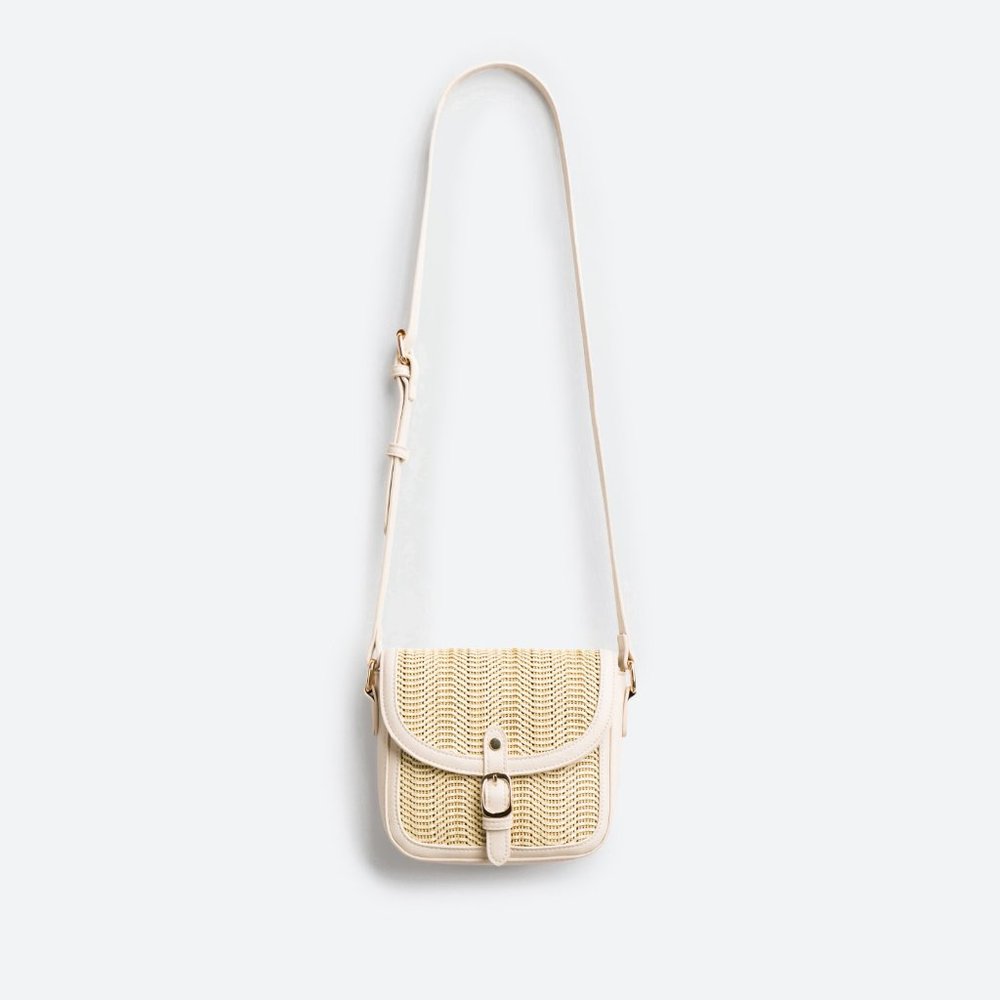 Jenica Straw Accent Crossbody